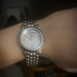 $9,900 Chopard Happy Sport 7 Floating Diamond Stainless Steel 32mm Watch